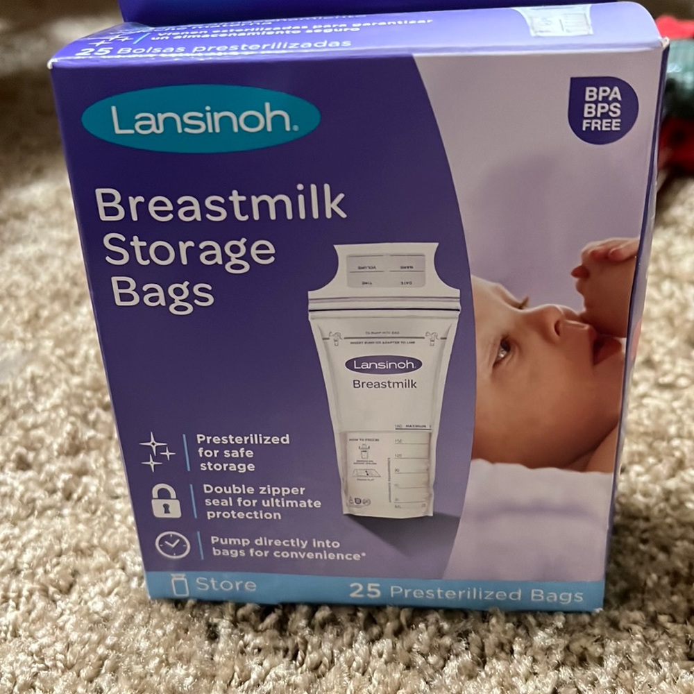 Landon oh breast milk storage bags.  25 presterlilzed bags